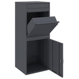 Parcel Drop Box with Storage Anthracite 41 x 38 x 103 cm Steel 874935