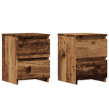 Bedside Cabinets 2 pcs Old Wood 30x30x40 cm Engineered Wood 855847