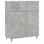 Highboard Concrete Grey 69.5x34x180 cm Engineered Wood 3198517