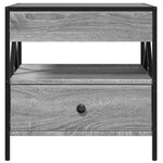 ZNTS Coffee Table with Infinity LED Grey Sonoma 50x50x51 cm 847715