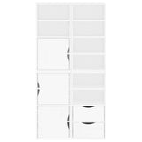 Side Cabinets 4 pcs "ODDA" White 40x24x79 cm Solid Wood Pine 3365353