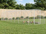 Chicken Coop Silver 800 x 200 x 200 cm Galvanised Steel 3434678