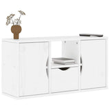 TV Cabinet with Drawer ODDA White 79x24x40 cm Solid Wood Pine 4103606