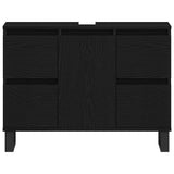 Bathroom Cabinet Black Oak 80 x 33 x 60 cm Engineered Wood 862895