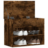 816050 Shoe Bench Smoked Oak 60x30x45 cm Engineered Wood