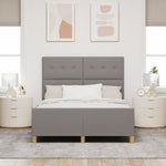 ZNTS Bed Frame Taupe 140x190 cm Fabric 3344729