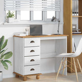Writing Desk ASKIM White 95 x 40 x 75 cm Solid Pine Wood 4105450