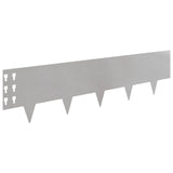 Lawn Edging 10 pcs 100 x 25 cm Steel Silver 8008614