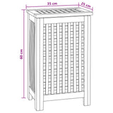 Laundry Basket Natural Solid Teak Wood 42024288
