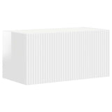 TV Cabinet Set 2 pcs High Gloss White Engineered Wood 3408974