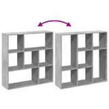 Room Divider Bookcase Concrete Grey 102x29x103.5 cm Engineered Wood 858051