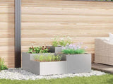 Garden Planter Silver 100 x 100 x 48 cm Stainless steel 865852
