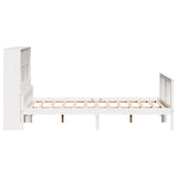 Bookcase Bed without Mattress White 160x200 cm Solid Wood Pine 3322138