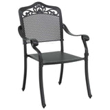 Garden Dining Set 5 pcs Black Aluminium 3334661