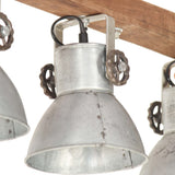 ZNTS Industrial Ceiling Lamp Silver E27 Mango Wood 320521