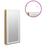 Mirror Jewellery Cabinet with LED Lights Wall Mounted 353249