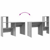 Desk Grey Sonoma 131.5 x 50 x 106.5 cm Engineered Wood 869303
