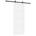 Sliding Door Manual White and black 83 x 202 cm 3333505