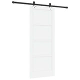 Sliding Door Manual White and black 83 x 202 cm 3333505