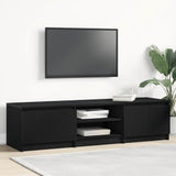 TV Cabinet Black Oak 140x40x35.5 cm Engineered Wood 862440