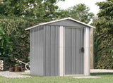 Garden Shed Grey 126x97,5x177 cm Galvanised Steel 316234