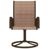 Garden Chair Set of 2 Brown Textilene, Powder-Coated Steel 312278