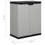 Garden Cabinet Grey and Black PVC and Polypropylene Medium 340981
