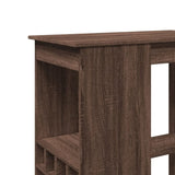 ZNTS Bar Table with Racks Brown Oak 90x47.5x103.5 cm Engineered Wood 854343