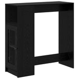 Bar Table Black Oak 101 x 40 x 103.5 cm Engineered Wood 8003919