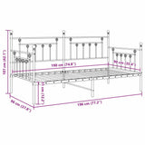 Daybed Frame Black 90 x 190 cm Steel 42002658