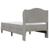 Bed Frame with Headboard Light Grey 90 x 190 cm Velvet 3415274