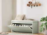 Elegant Eight Shoe Bench, with Top Seat - Green T3398P344254