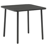 Steel Dining Set Dark grey E-coated steel, powder-coated steel 44262