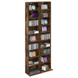 CD Cabinet 2 pcs Smoked Oak 33 x 23.5 x 175 cm Engineered Wood 8012651