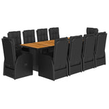 Garden Dining Set Black 3277650