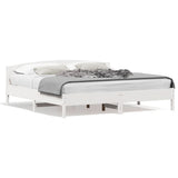 Bed Frame White Solid pine wood Super King Bed Frame 3216192