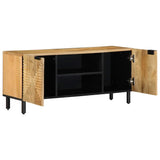 ZNTS TV Cabinet Brown 105x33x46 cm Solid Wood Mango 4017720