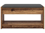Hall Bench Old Wood 63 x 38 x 45 cm Engineered Wood and Fabric 891574