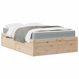 Bed with Mattress 120x190 cm Small Double Solid Wood Pine 3281952