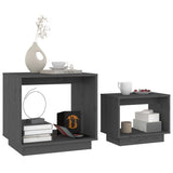 Nesting Coffee Tables 2 pcs Grey Solid Wood Pine 813527