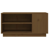 TV Cabinet Honey Brown 80x35x40.5 cm Solid Wood Pine 814407