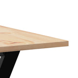 Dining Table Y-Frame 90x90x75 cm Solid Wood Pine and Steel 3282718