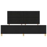 ZNTS Bed Frame Black 200x200 cm Fabric 3344755