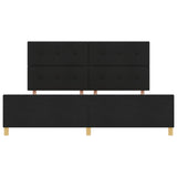 ZNTS Bed Frame Black 200x200 cm Fabric 3344755