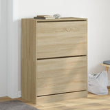 Shoe Cabinet with 2 Flip-Drawers Sonoma Oak 80x42x108 cm 3214401