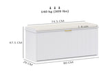 Elegant Eight Shoe Bench, with Top Seat - White T3398P344821
