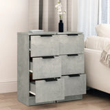 Sideboards 2 pcs Concrete Grey 30x30x70 cm Engineered Wood 811160