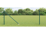 Ground Spike Fence Post 26 pcs Green Powder-Coated Steel 3350175