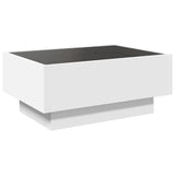 ZNTS Coffee Table with LED White 70x50x30 cm Engineered Wood 847511