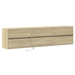 TV Wall Cabinet with LED Sonoma Oak 180x31x45 cm 3307935